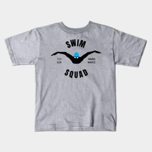 Mens Butterfly Swim Squad Swimming Fan Gift Kids T-Shirt